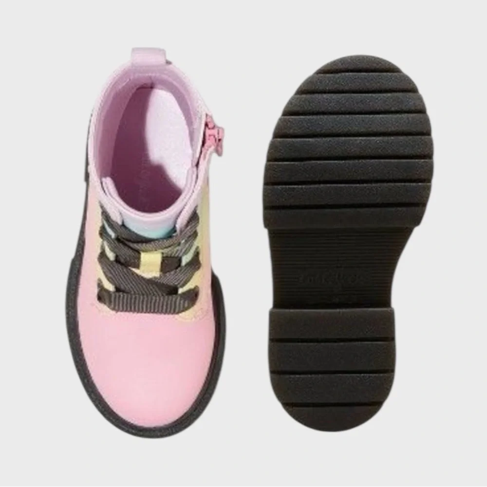 Cat & Jack Toddler Girls’ Rainbow Pink Boots Size 5 NWT - Picture 4 of 7
